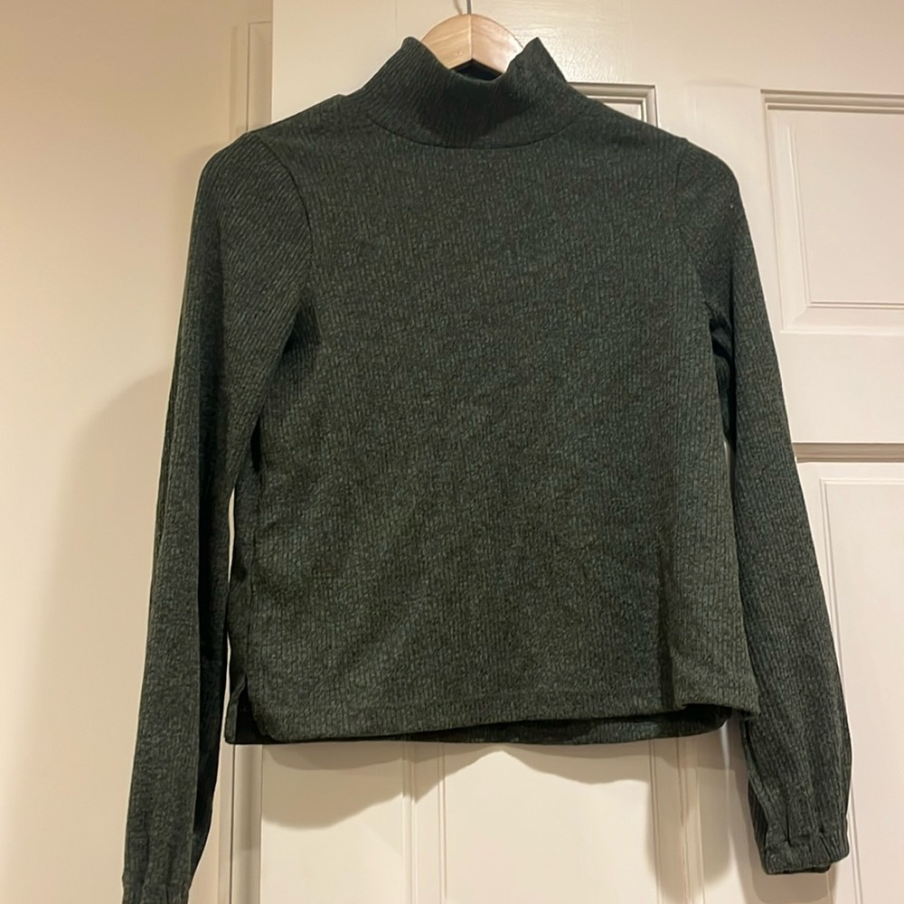 Green turtleneck